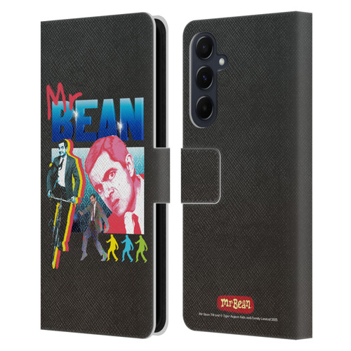 Mr. Bean Graphic Art Bike Leather Book Wallet Case Cover For Samsung Galaxy A55 5G