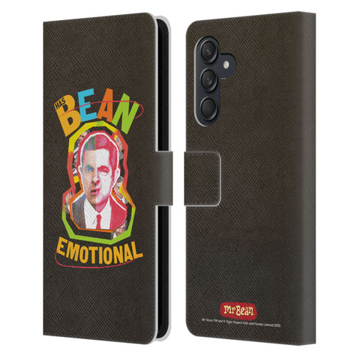 Mr. Bean Graphic Art Bean Emotional Leather Book Wallet Case Cover For Samsung Galaxy M55 5G
