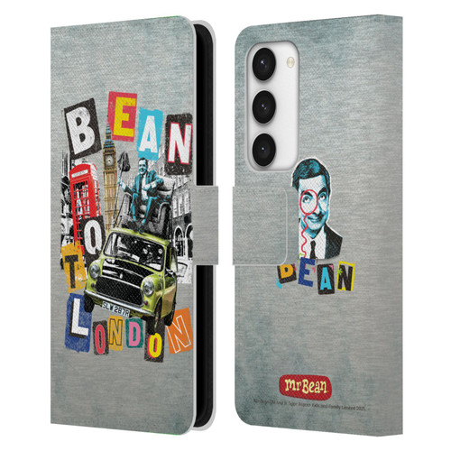 Mr. Bean Graphic Art Bean To London Leather Book Wallet Case Cover For Samsung Galaxy S23 5G