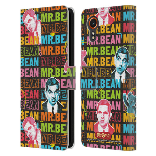 Mr. Bean Graphic Art With Teddy Leather Book Wallet Case Cover For Samsung Galaxy Xcover7 5G