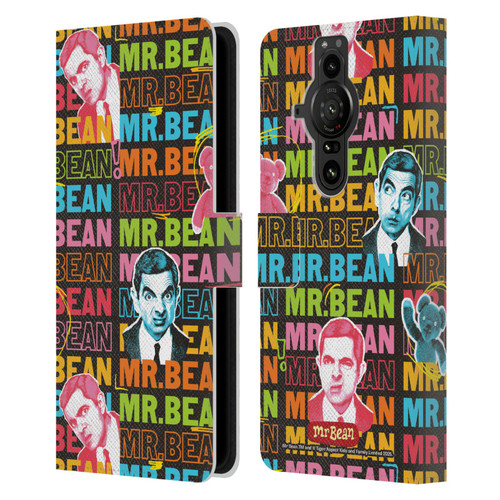 Mr. Bean Graphic Art With Teddy Leather Book Wallet Case Cover For Sony Xperia Pro-I