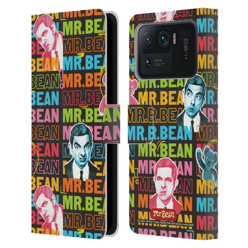 Mr. Bean Graphic Art With Teddy Leather Book Wallet Case Cover For Xiaomi Mi 11 Ultra