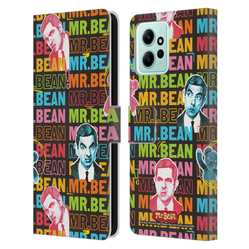 Mr. Bean Graphic Art With Teddy Leather Book Wallet Case Cover For Xiaomi Redmi 12