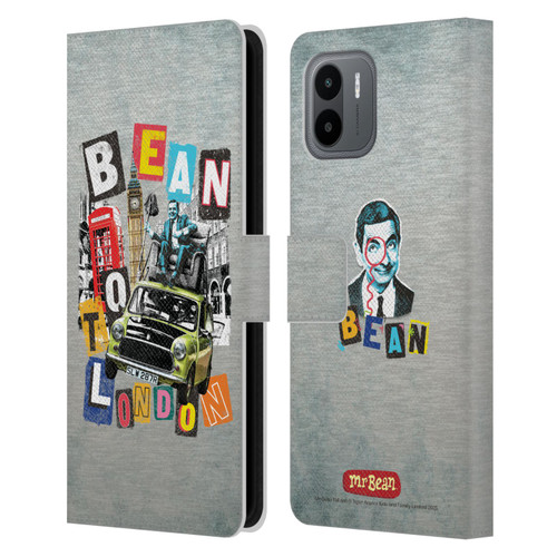 Mr. Bean Graphic Art Bean To London Leather Book Wallet Case Cover For Xiaomi Redmi A2