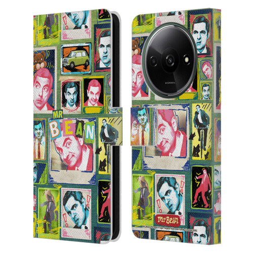 Mr. Bean Graphic Art Collage Leather Book Wallet Case Cover For Xiaomi Redmi A3