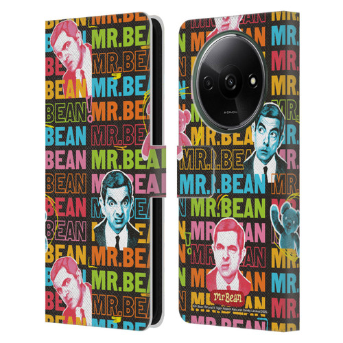 Mr. Bean Graphic Art With Teddy Leather Book Wallet Case Cover For Xiaomi Redmi A3