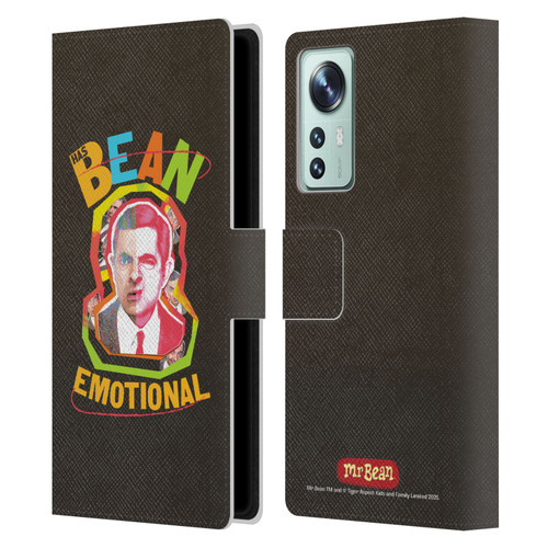 Mr. Bean Graphic Art Bean Emotional Leather Book Wallet Case Cover For Xiaomi 12