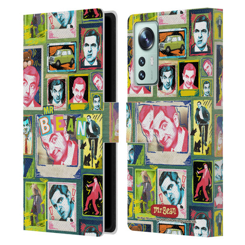 Mr. Bean Graphic Art Collage Leather Book Wallet Case Cover For Xiaomi 12