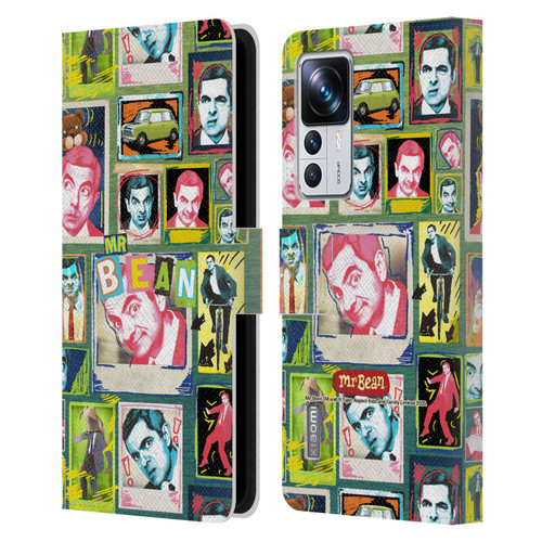 Mr. Bean Graphic Art Collage Leather Book Wallet Case Cover For Xiaomi 12T Pro