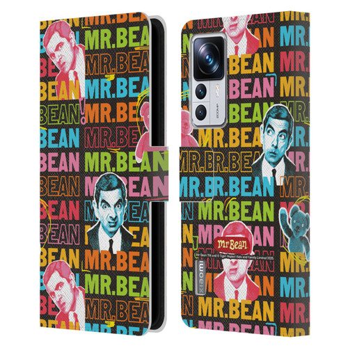 Mr. Bean Graphic Art With Teddy Leather Book Wallet Case Cover For Xiaomi 12T Pro