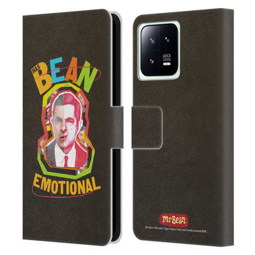 Mr. Bean Graphic Art Bean Emotional Leather Book Wallet Case Cover For Xiaomi 13 5G