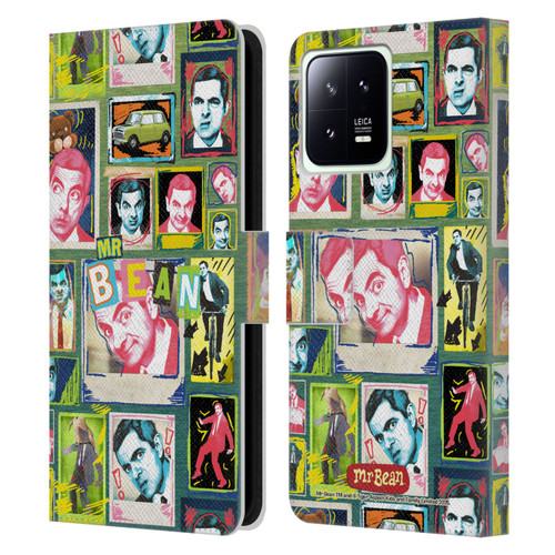 Mr. Bean Graphic Art Collage Leather Book Wallet Case Cover For Xiaomi 13 5G