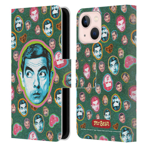 Mr. Bean Key Art Collage Leather Book Wallet Case Cover For Apple iPhone 13 Mini