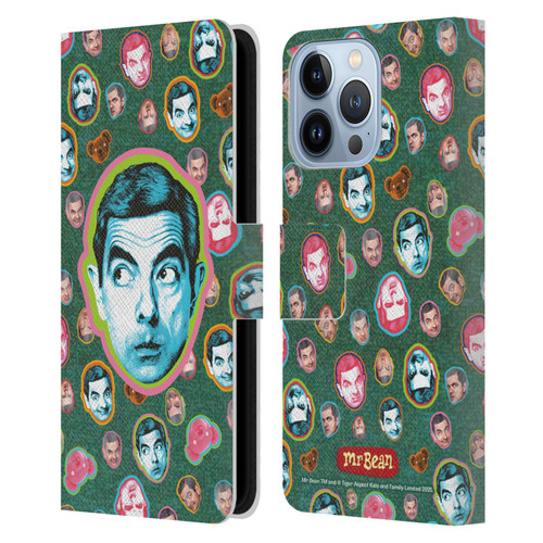 Mr. Bean Key Art Collage Leather Book Wallet Case Cover For Apple iPhone 13 Pro