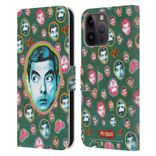 Mr. Bean Key Art Collage Leather Book Wallet Case Cover For Apple iPhone 15 Pro Max