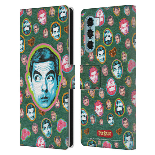 Mr. Bean Key Art Collage Leather Book Wallet Case Cover For Motorola Edge S30 / Moto G200 5G