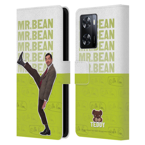 Mr. Bean Key Art Portrait Leather Book Wallet Case Cover For OPPO A57s