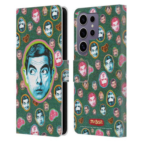 Mr. Bean Key Art Collage Leather Book Wallet Case Cover For Samsung Galaxy S25 Ultra