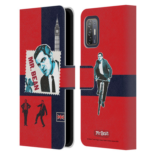 Mr. Bean London Art UK Art Leather Book Wallet Case Cover For HTC Desire 21 Pro 5G