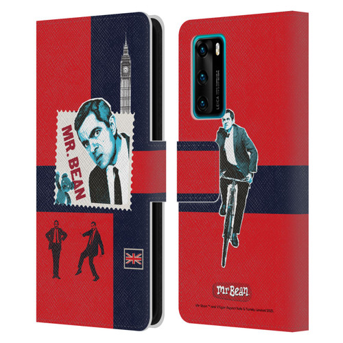 Mr. Bean London Art UK Art Leather Book Wallet Case Cover For Huawei P40 5G