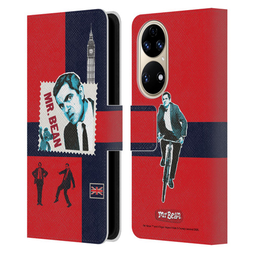 Mr. Bean London Art UK Art Leather Book Wallet Case Cover For Huawei P50