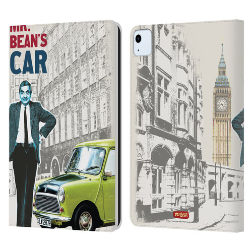 Mr. Bean London Art With Car Leather Book Wallet Case Cover For Apple iPad Air 11 2020/2022/2024/2025