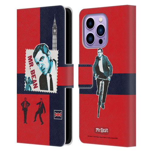 Mr. Bean London Art UK Art Leather Book Wallet Case Cover For Apple iPhone 14 Pro Max