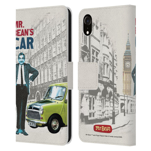 Mr. Bean London Art With Car Leather Book Wallet Case Cover For Apple iPhone XR