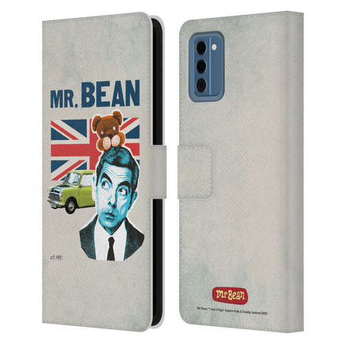 Mr. Bean London Art With Teddy Leather Book Wallet Case Cover For Nokia NC300 Mr. Bean London Art With Teddy Leather Book Wallet Case Cover For Nokia NC300