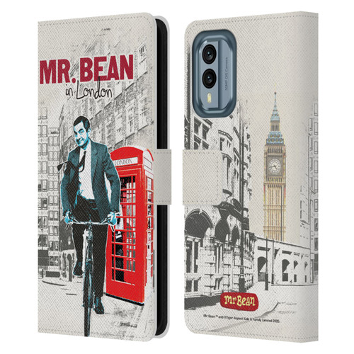 Mr. Bean London Art In London Leather Book Wallet Case Cover For Nokia X30