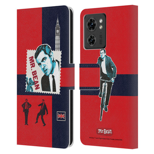Mr. Bean London Art UK Art Leather Book Wallet Case Cover For Motorola Moto Edge 40/Edge (2023)