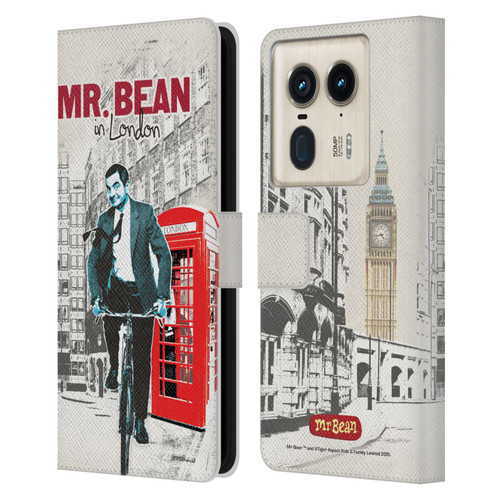 Mr. Bean London Art In London Leather Book Wallet Case Cover For Motorola Edge 50 Ultra/X50 Ultra
