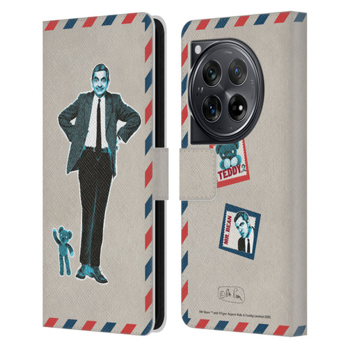 Mr. Bean London Art Postcard Leather Book Wallet Case Cover For OnePlus 12