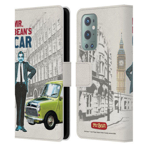 Mr. Bean London Art With Car Leather Book Wallet Case Cover For OnePlus 9
