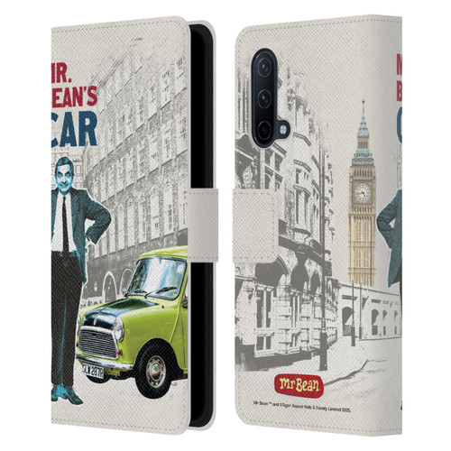 Mr. Bean London Art With Car Leather Book Wallet Case Cover For OnePlus Nord CE 5G