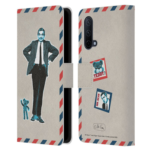 Mr. Bean London Art Postcard Leather Book Wallet Case Cover For OnePlus Nord CE 5G