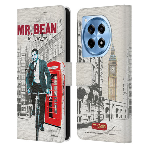 Mr. Bean London Art In London Leather Book Wallet Case Cover For OnePlus 12R