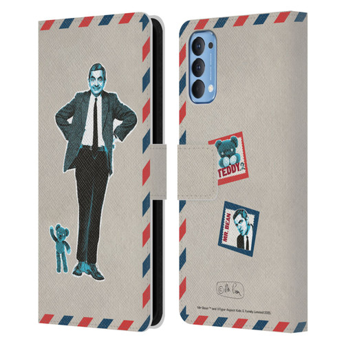 Mr. Bean London Art Postcard Leather Book Wallet Case Cover For OPPO Reno 4 5G