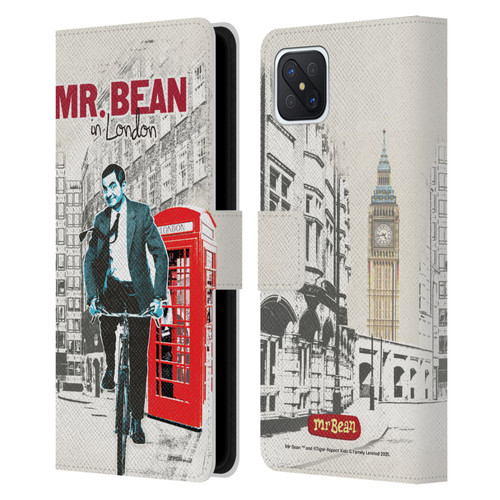 Mr. Bean London Art In London Leather Book Wallet Case Cover For OPPO Reno4 Z 5G