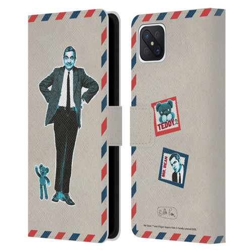Mr. Bean London Art Postcard Leather Book Wallet Case Cover For OPPO Reno4 Z 5G