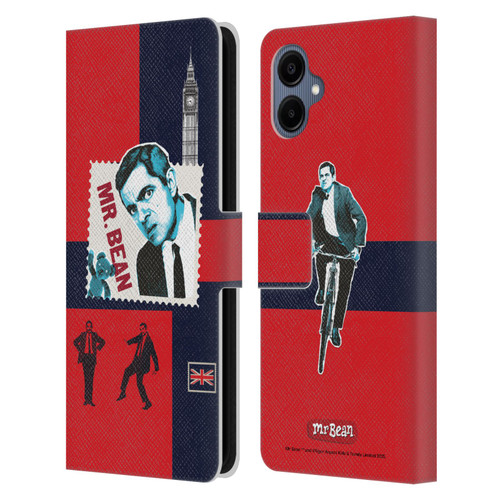 Mr. Bean London Art UK Art Leather Book Wallet Case Cover For Samsung Galaxy A06 4G / 5G