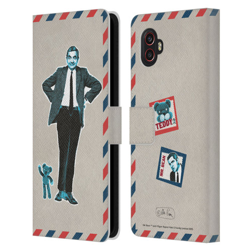Mr. Bean London Art Postcard Leather Book Wallet Case Cover For Samsung Galaxy Xcover6 Pro/Pro2