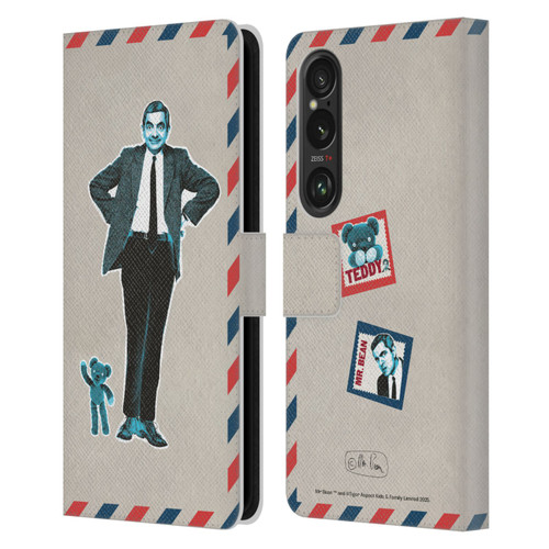 Mr. Bean London Art Postcard Leather Book Wallet Case Cover For Sony Xperia 1 VI 5G