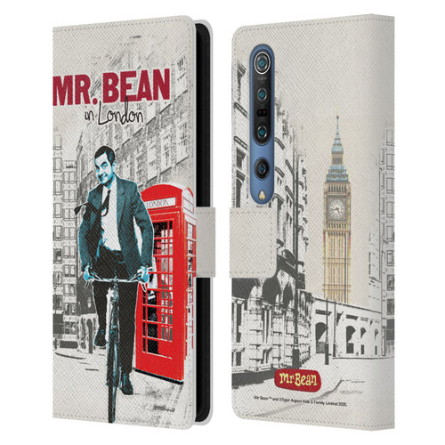 Mr. Bean London Art In London Leather Book Wallet Case Cover For Xiaomi Mi 10 5G / Mi 10 Pro 5G