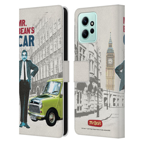 Mr. Bean London Art With Car Leather Book Wallet Case Cover For Xiaomi Redmi 12