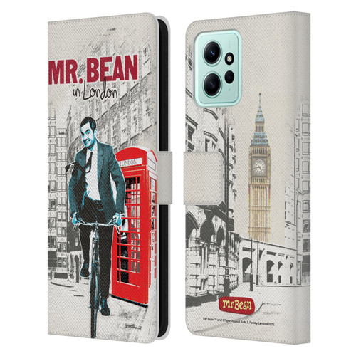 Mr. Bean London Art In London Leather Book Wallet Case Cover For Xiaomi Redmi 12