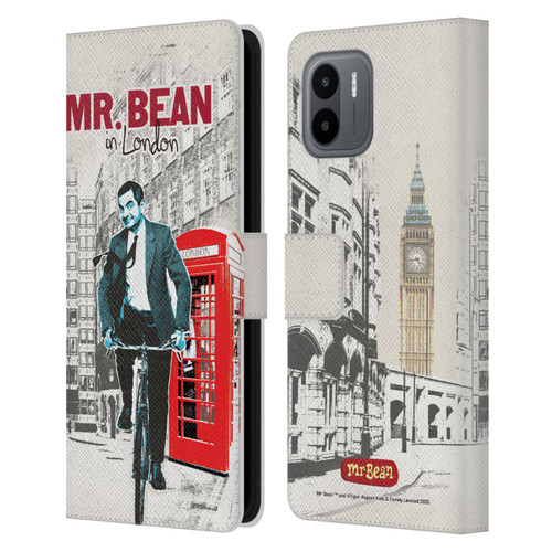 Mr. Bean London Art In London Leather Book Wallet Case Cover For Xiaomi Redmi A2
