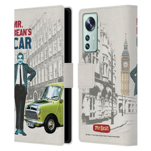 Mr. Bean London Art With Car Leather Book Wallet Case Cover For Xiaomi 12