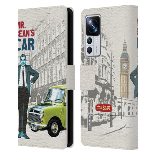 Mr. Bean London Art With Car Leather Book Wallet Case Cover For Xiaomi 12T Pro