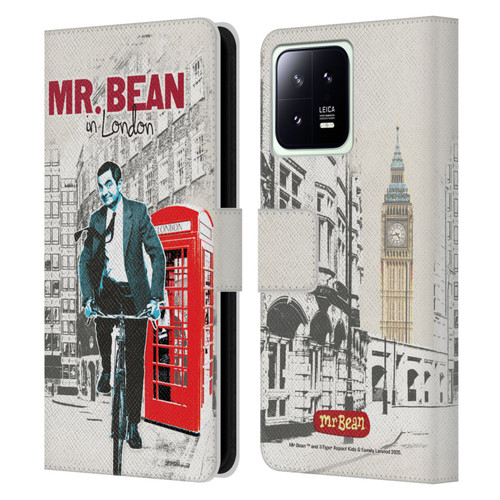 Mr. Bean London Art In London Leather Book Wallet Case Cover For Xiaomi 13 5G